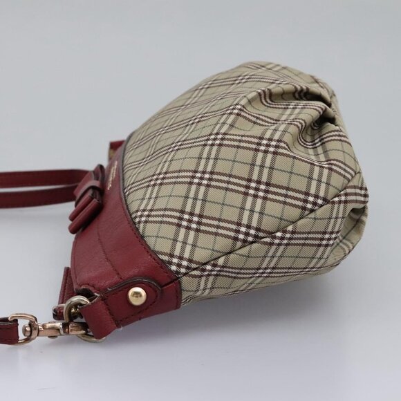 BURBERRY Nova Check Blue Label Shoulder Bag Canvas Beige - Picture 4 of 15